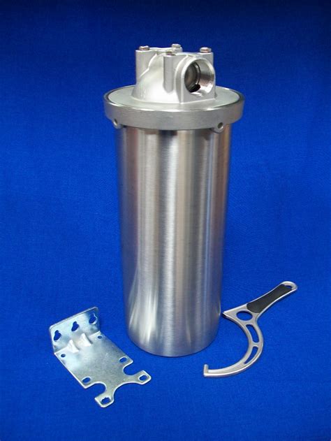 inline water filter with metal housing|complete house filtration.